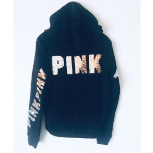 VS PINK BLING FULL ZIP HOODIE